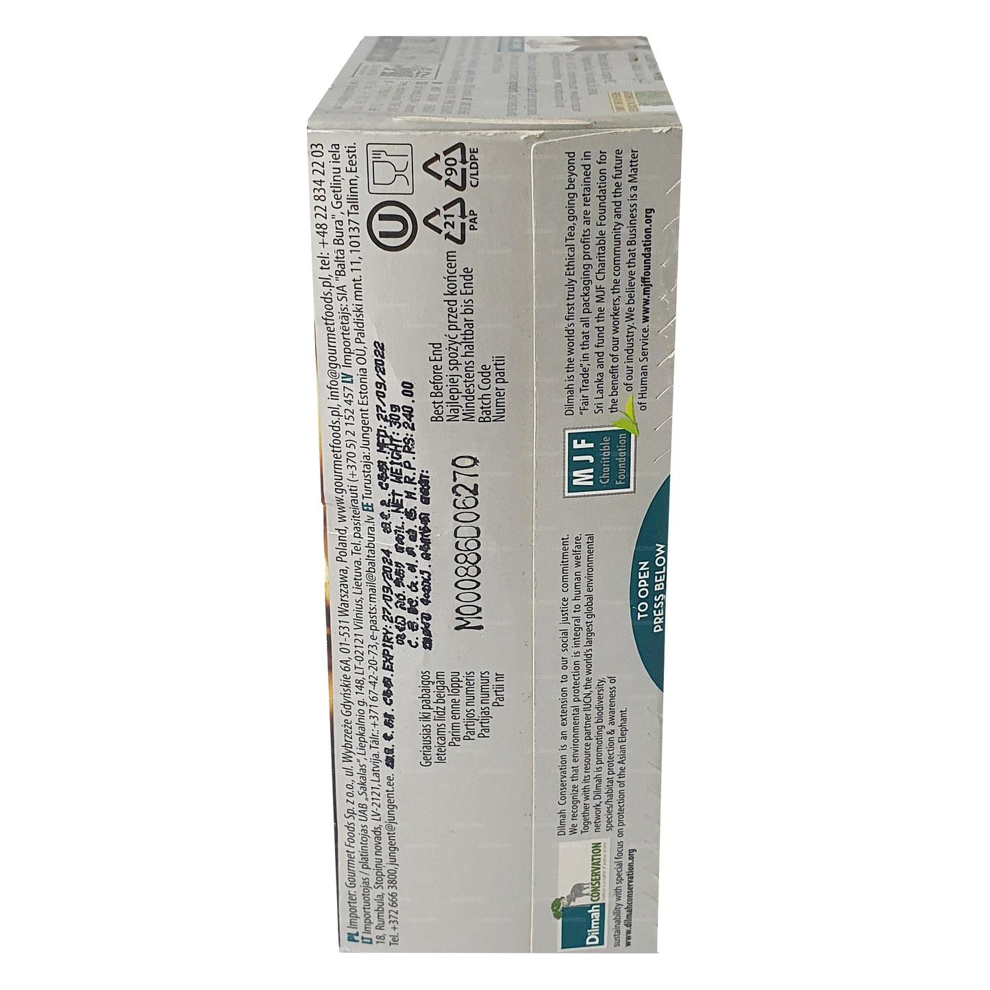 Чай Dilmah со вкусом карамели (40 г) 20 пакетиков