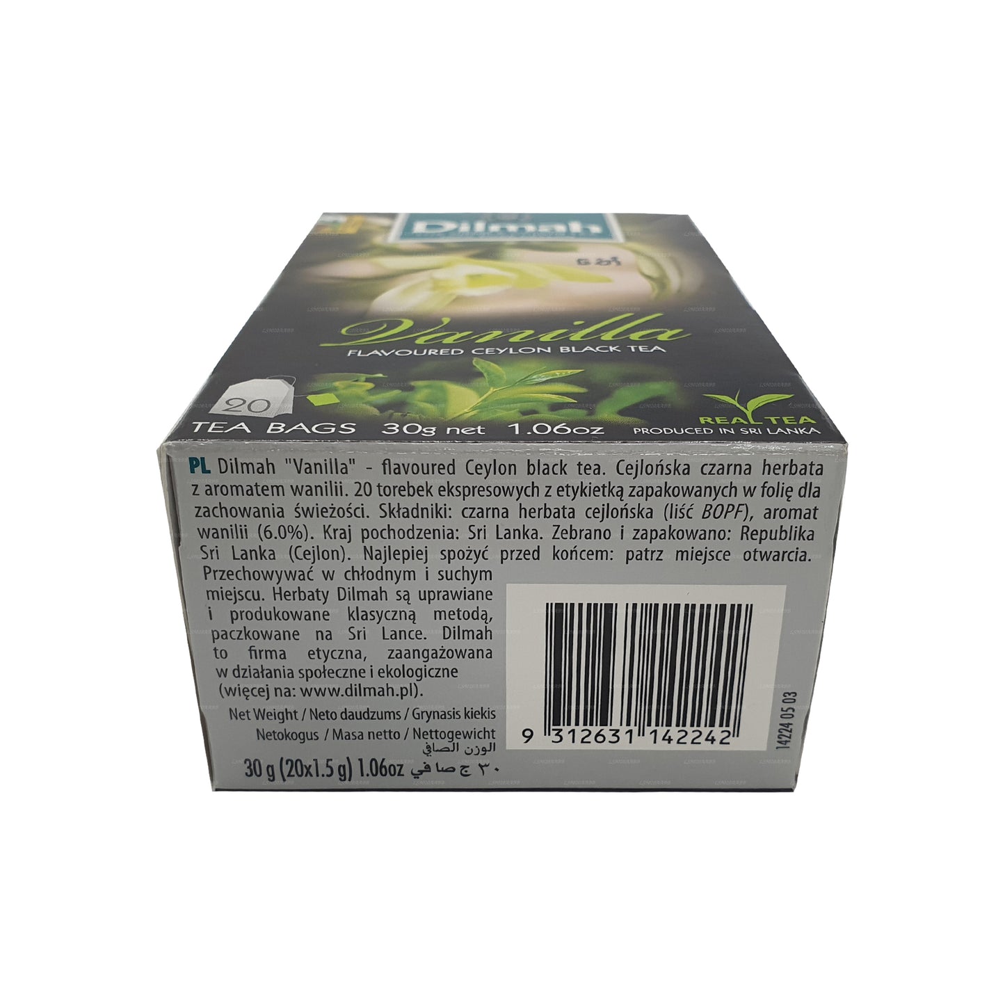 Чай Dilmah со вкусом ванили (40 г) 20 чайных пакетиков