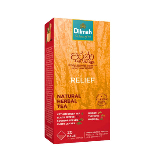 Натуральный травяной зеленый чай Dilmah Arana Relief (20 пакетиков чая без бирки)