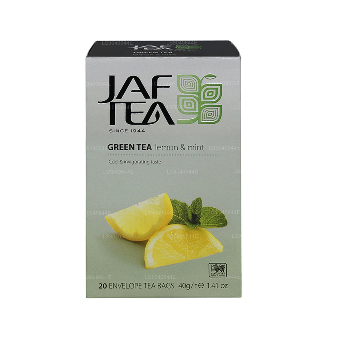 Коллекция Jaf Tea Pure Green Collection с зеленым лимоном и мятой в конверте для чая в пакетиках (40 г)