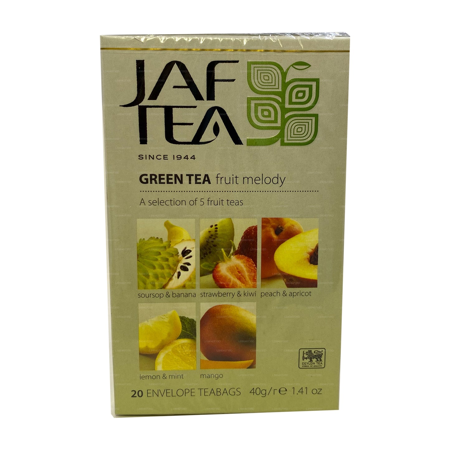 Jaf Tea Pure Green Collection Зеленый чай Фруктовая мелодия (40 г) 20 чайных пакетиков