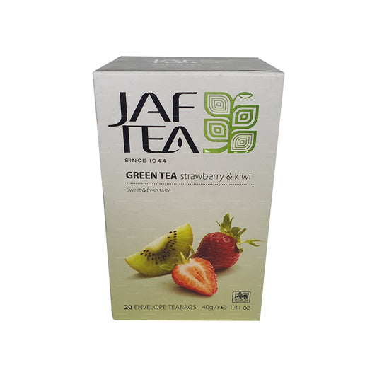 Jaf Tea Pure Green Collection Зеленый чай Клубника и киви (40 г) 20 чайных пакетиков