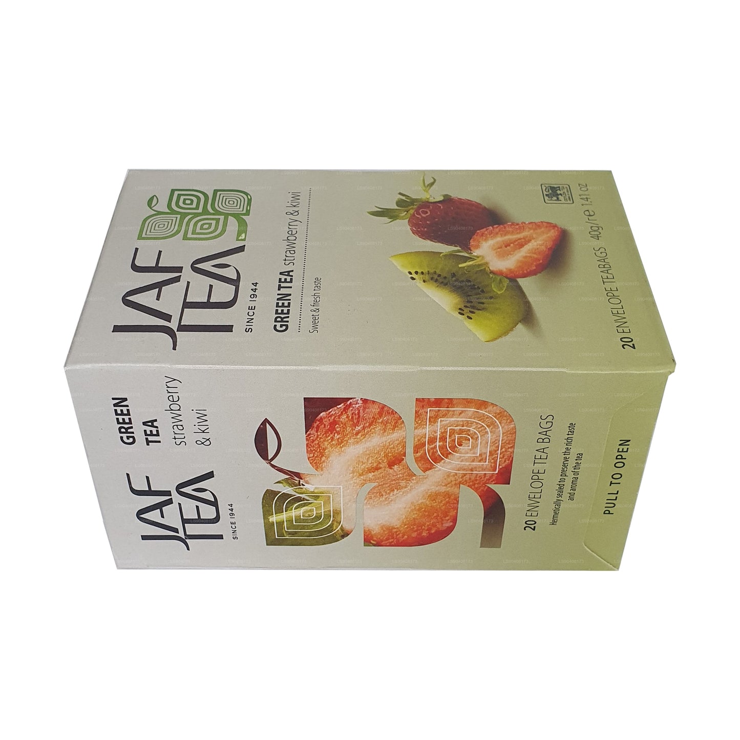 Jaf Tea Pure Green Collection Зеленый чай Клубника и киви (40 г) 20 чайных пакетиков