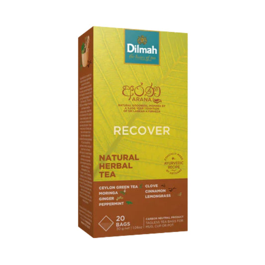 Натуральный травяной зеленый чай Dilmah Arana Recover (20 пакетиков чая без бирки)