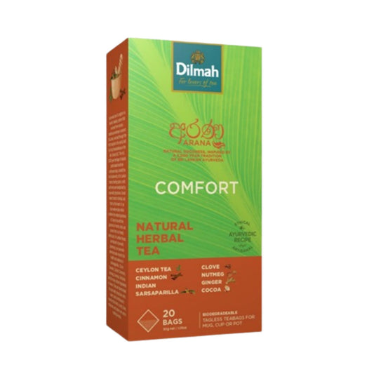Натуральный травяной черный чай Dilmah Arana Comfort (20 пакетиков чая без бирки)