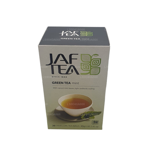 Коллекция Jaf Tea Pure Green Collection Зеленый чай, мята, фольга, конверт, чайные пакетики (40 г)