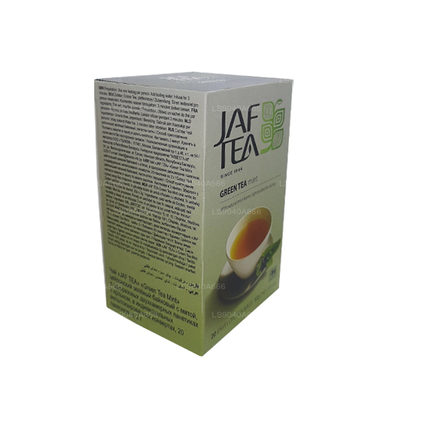 Коллекция Jaf Tea Pure Green Collection Зеленый чай, мята, фольга, конверт, чайные пакетики (40 г)