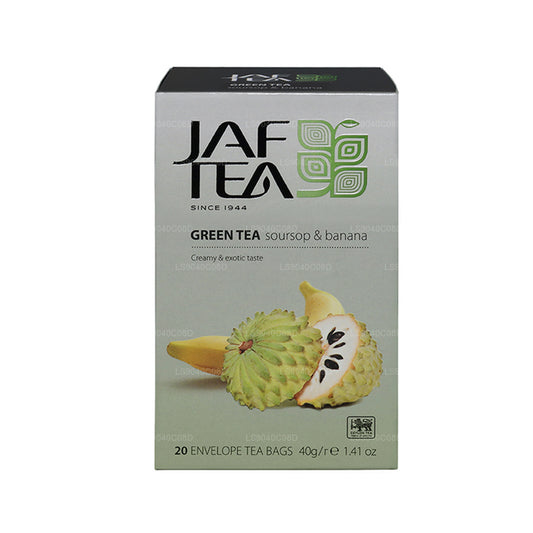 Jaf Tea Pure Green Collection Зеленый чай Саусеп и банан (40 г) 20 чайных пакетиков