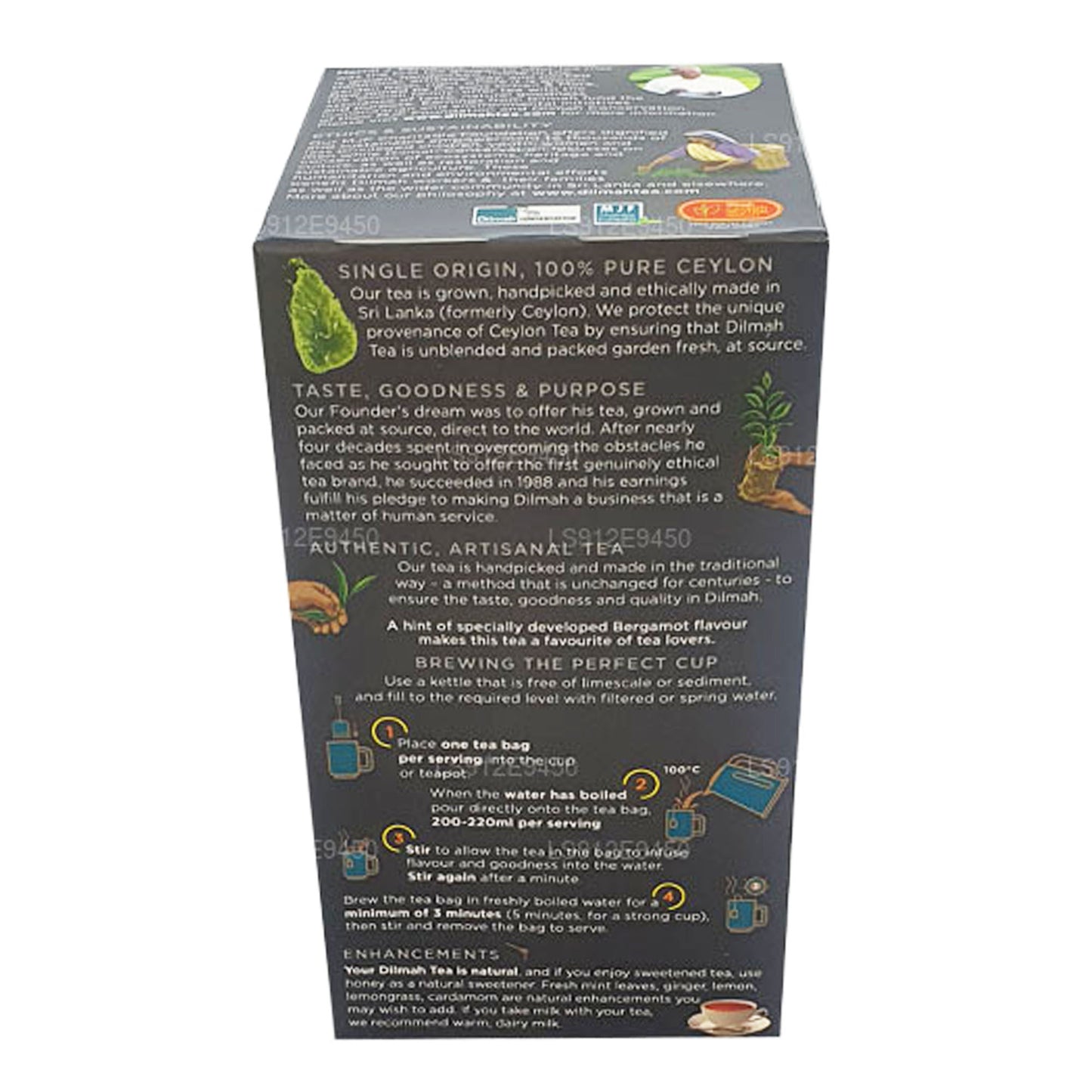 Чай Дилма Эрл Грей (100 г) 50 пакетиков