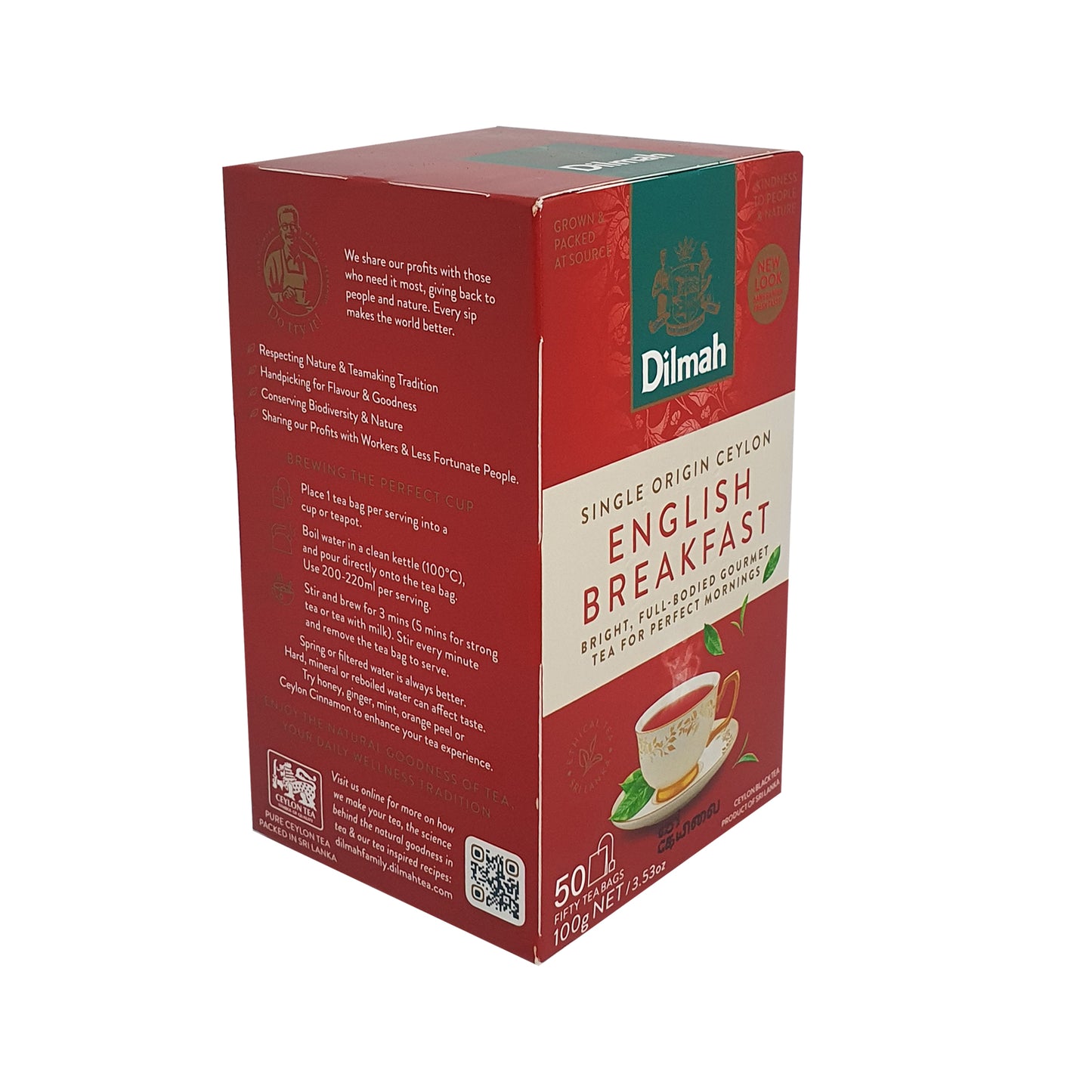 Английский чай для завтрака Dilmah, 50 пакетиков (100 г)