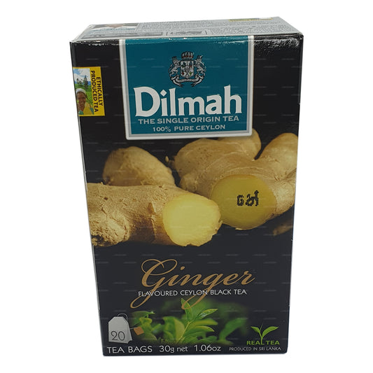 Черный чай Dilmah со вкусом имбиря (30 г) 20 пакетиков