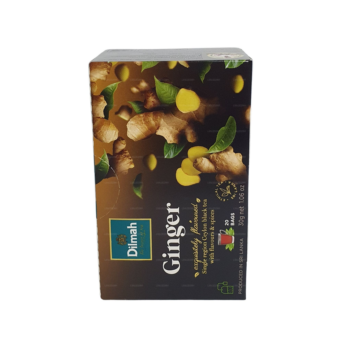 Черный чай Dilmah со вкусом имбиря (30 г) 20 пакетиков
