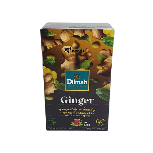 Черный чай Dilmah со вкусом имбиря (30 г) 20 пакетиков