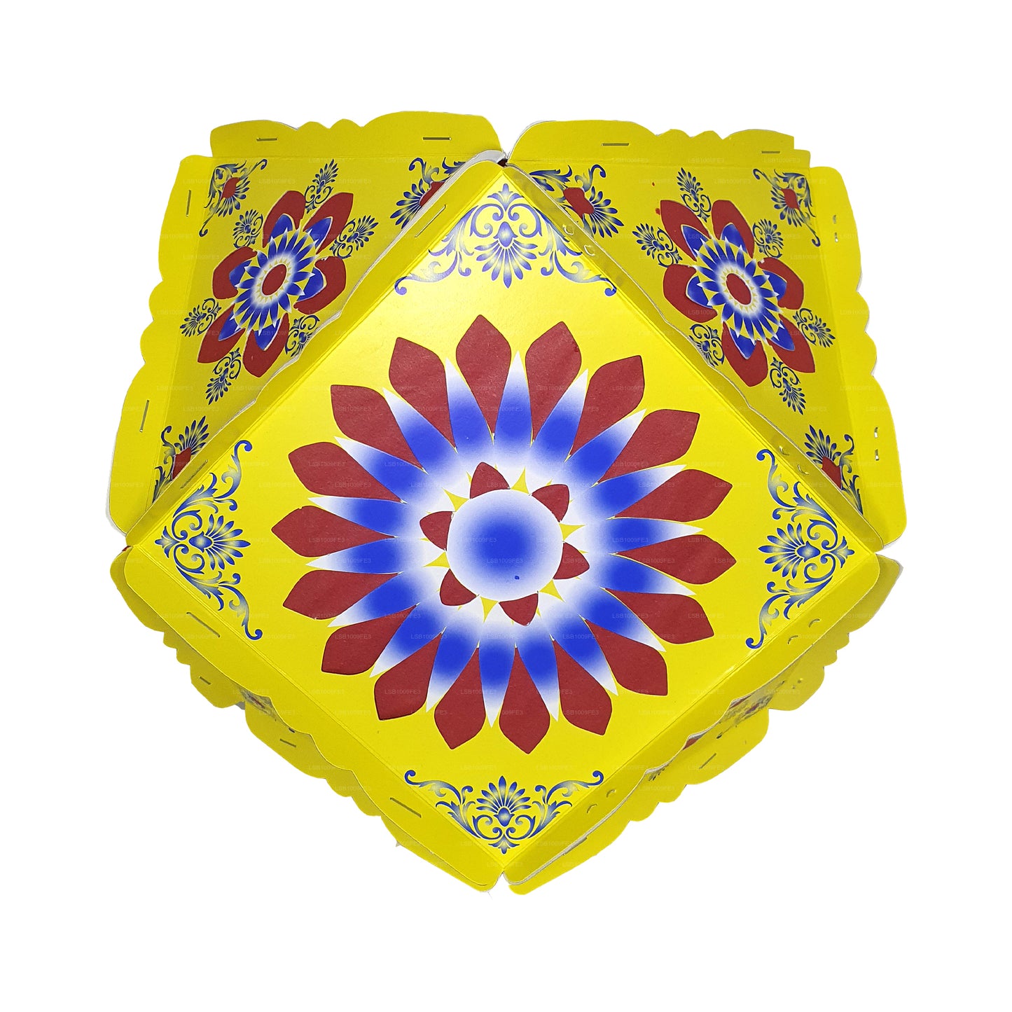 Lakpura Cardboard Vesak Lanterns (Atapattam Koodu) 3Pcs Pack