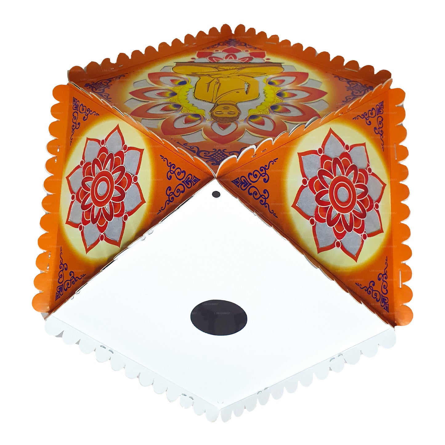 Lakpura Cardboard Vesak Lanterns (Atapattam Koodu) 3Pcs Pack