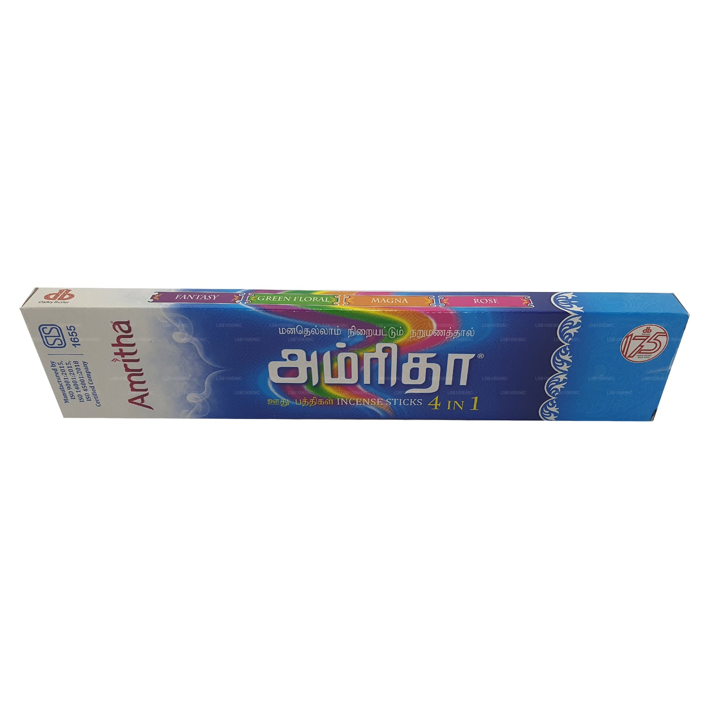 Amritha Incense 24 палочки (4 в 1; фэнтези; зеленый цветочный; магна; роза) 30 г