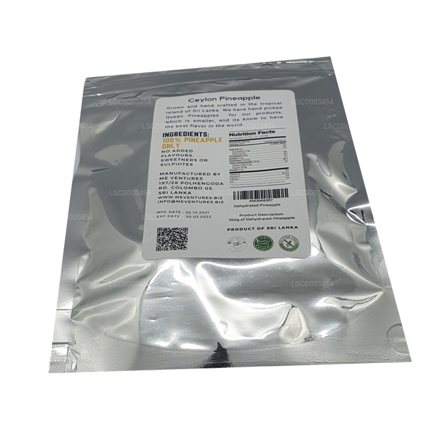 Обезвоженный ананас ME (100 г)