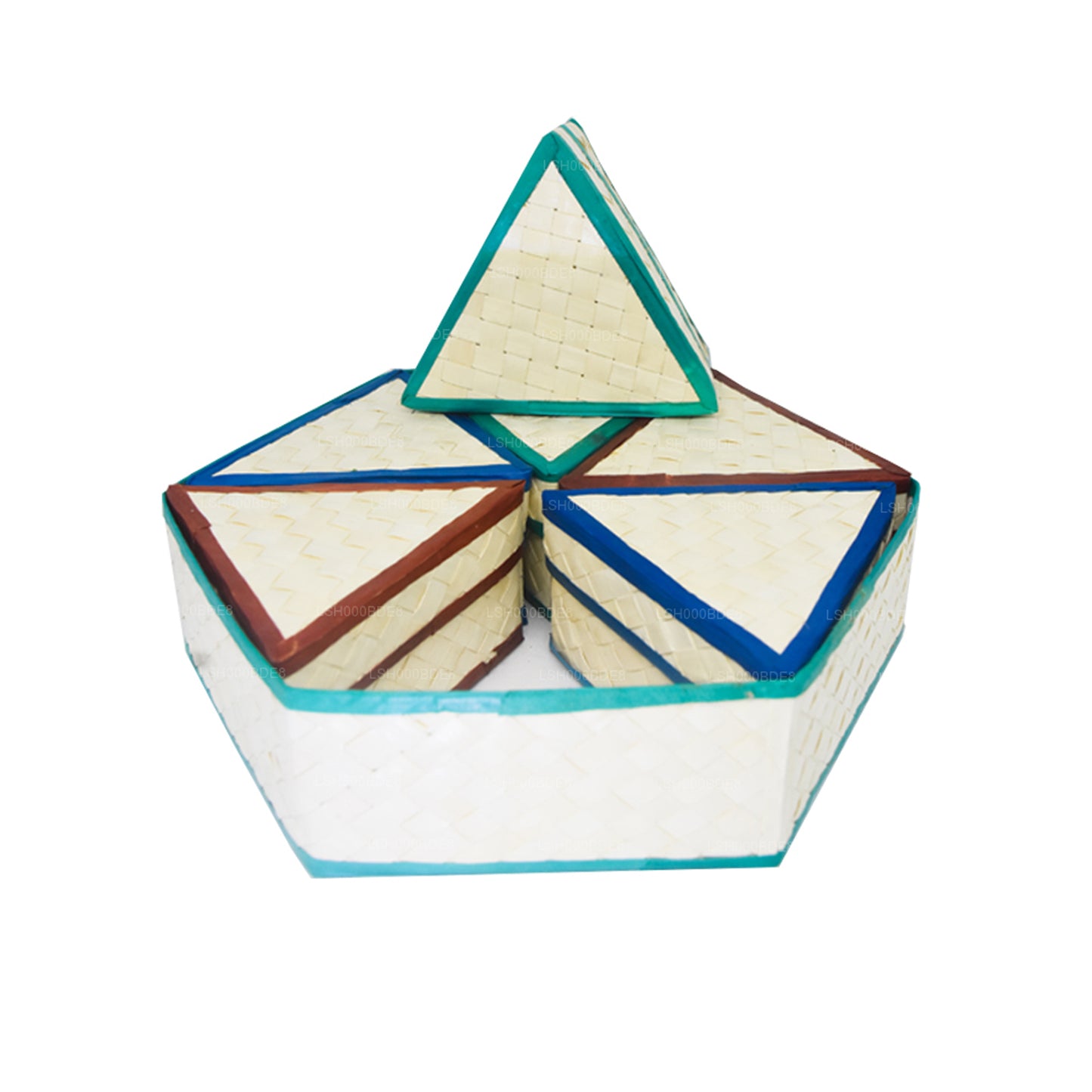 Подарочная коробка с листьями пальмиры Lakpura (дизайн D)