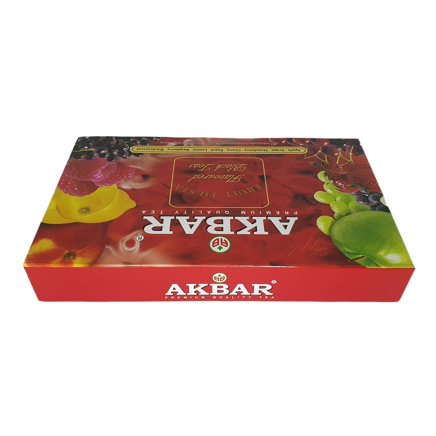 Подарочная коробка черного чая со вкусом Akbar Fruit Fiesta, 80 пакетиков чая (160 г)