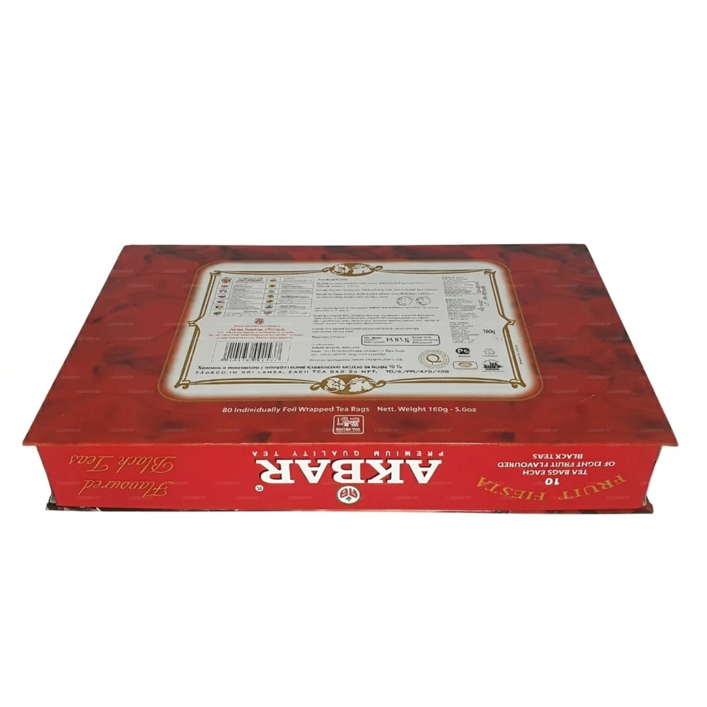 Подарочная коробка черного чая со вкусом Akbar Fruit Fiesta, 80 пакетиков чая (160 г)
