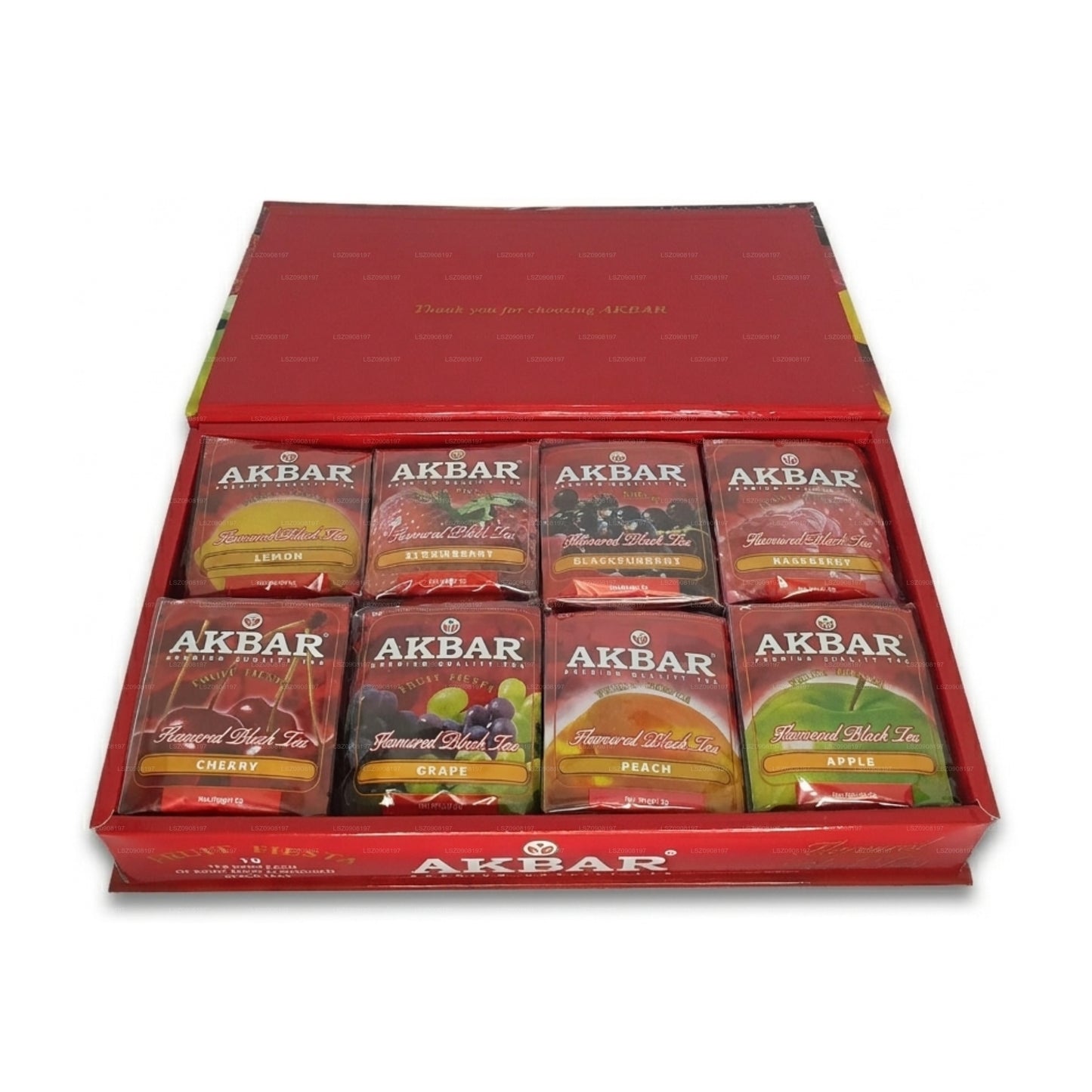 Подарочная коробка черного чая со вкусом Akbar Fruit Fiesta, 80 пакетиков чая (160 г)