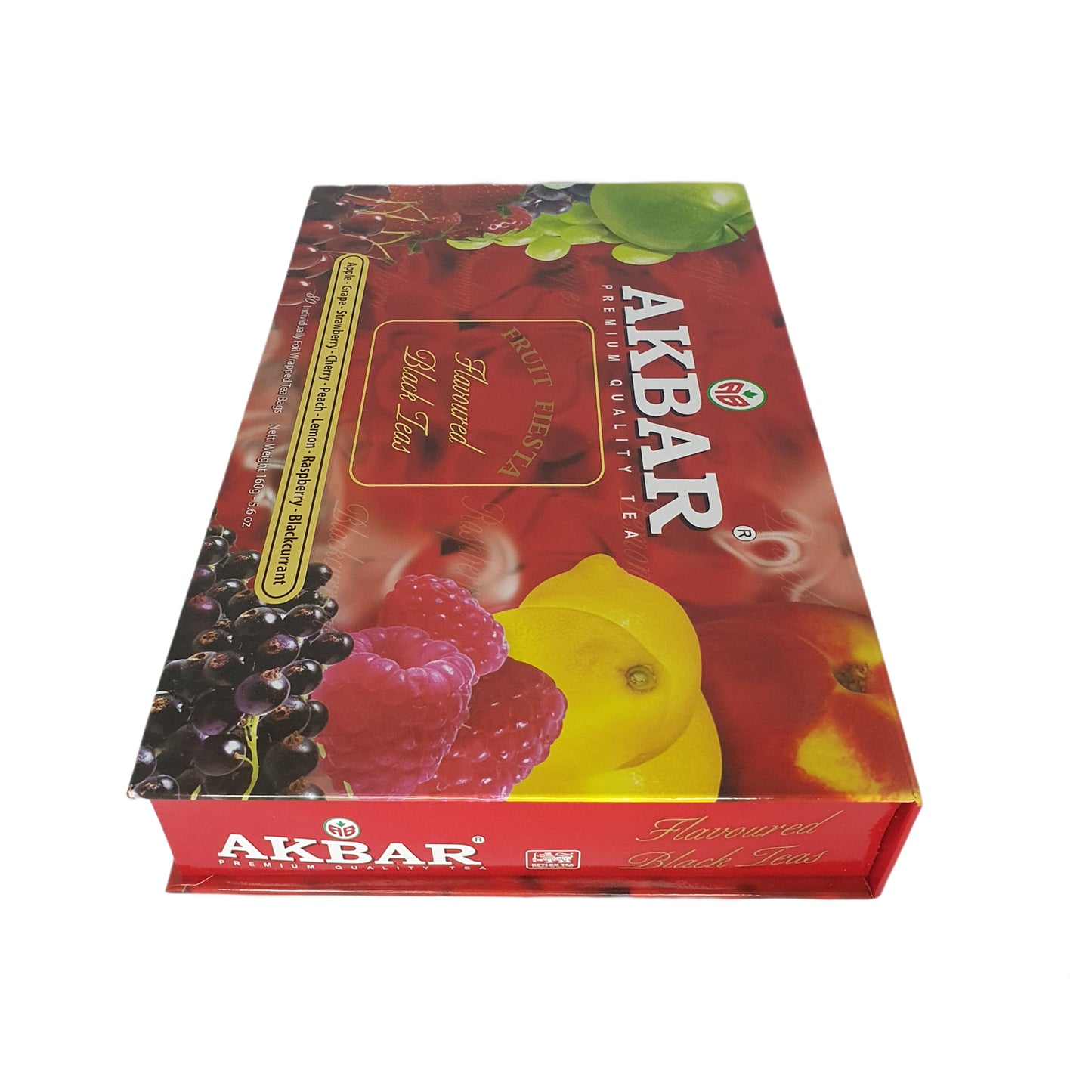 Подарочная коробка черного чая со вкусом Akbar Fruit Fiesta, 80 пакетиков чая (160 г)