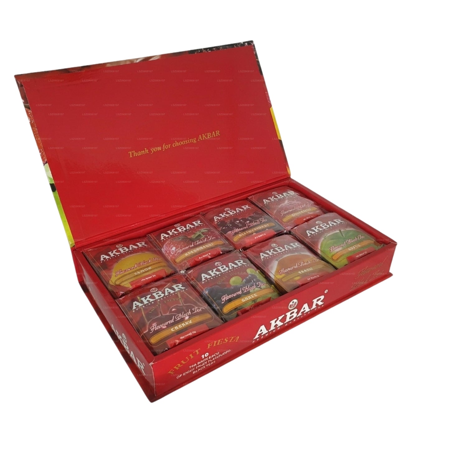 Подарочная коробка черного чая со вкусом Akbar Fruit Fiesta, 80 пакетиков чая (160 г)
