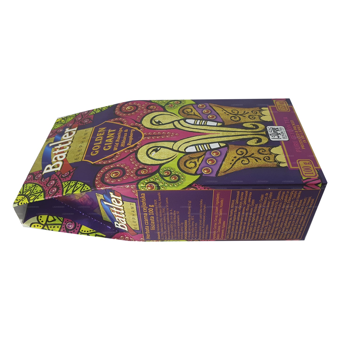 Рассыпной чай Battler Wild Shephip Hibiscus с малиной (100 г) в картонной коробке