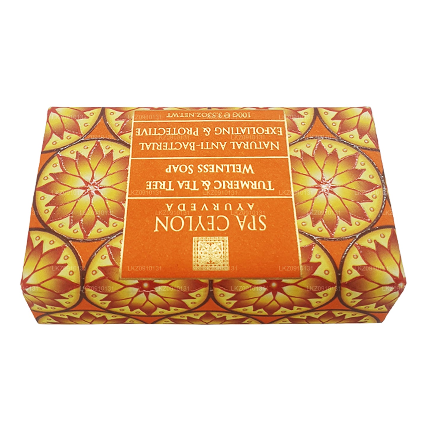 Антибактериальное отшелушивающее оздоровительное мыло Spa Ceylon с куркумой и чайным деревом (100 г)