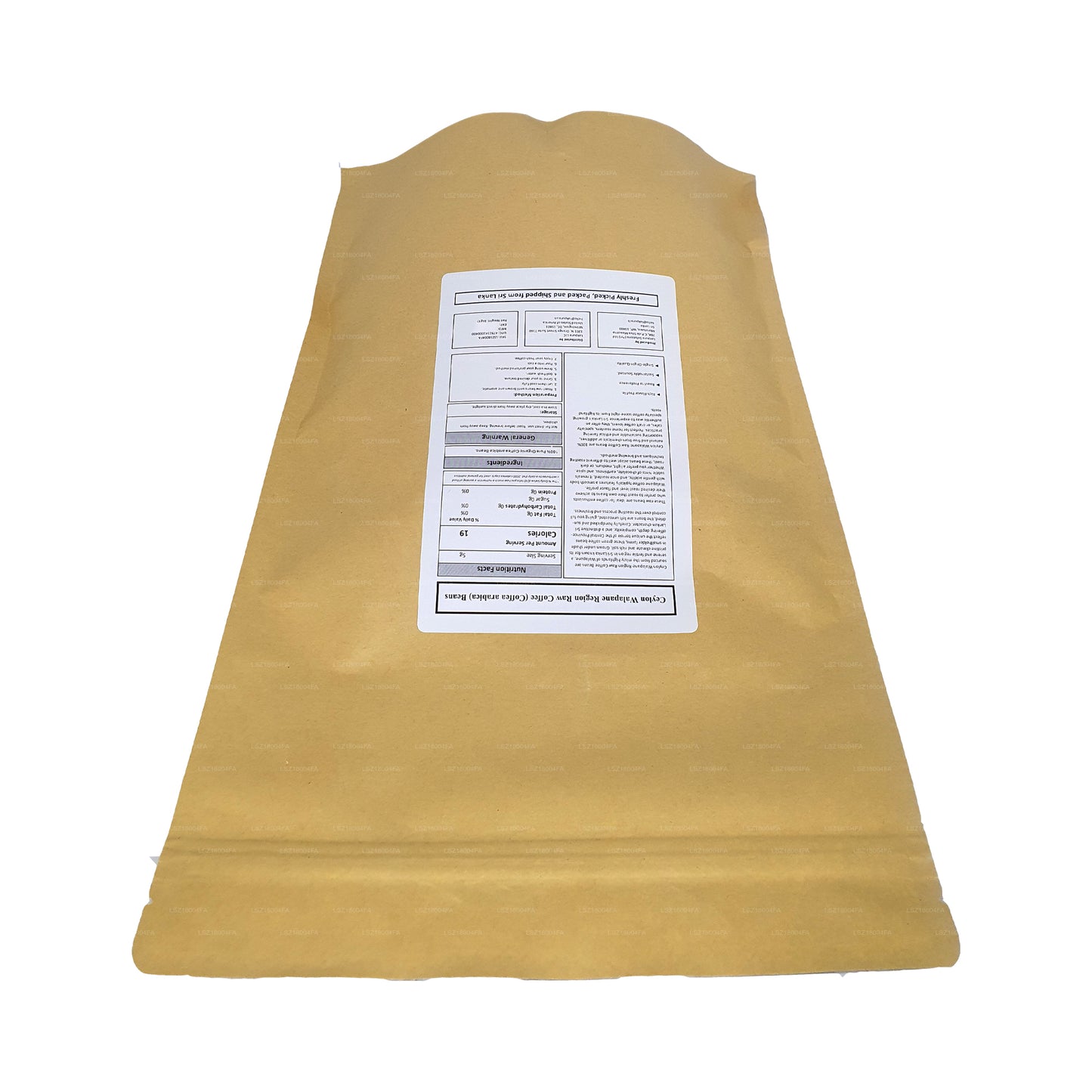 Сырые кофейные зерна региона Лакпура Цейлон Валапана