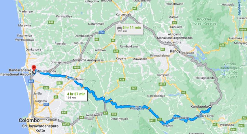 Частный трансфер из города Кандапола в аэропорт Коломбо (CMB)