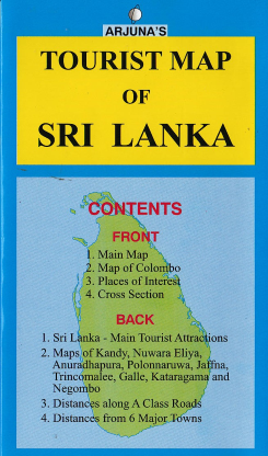 Arjunas Tourist Map of Sri Lanka