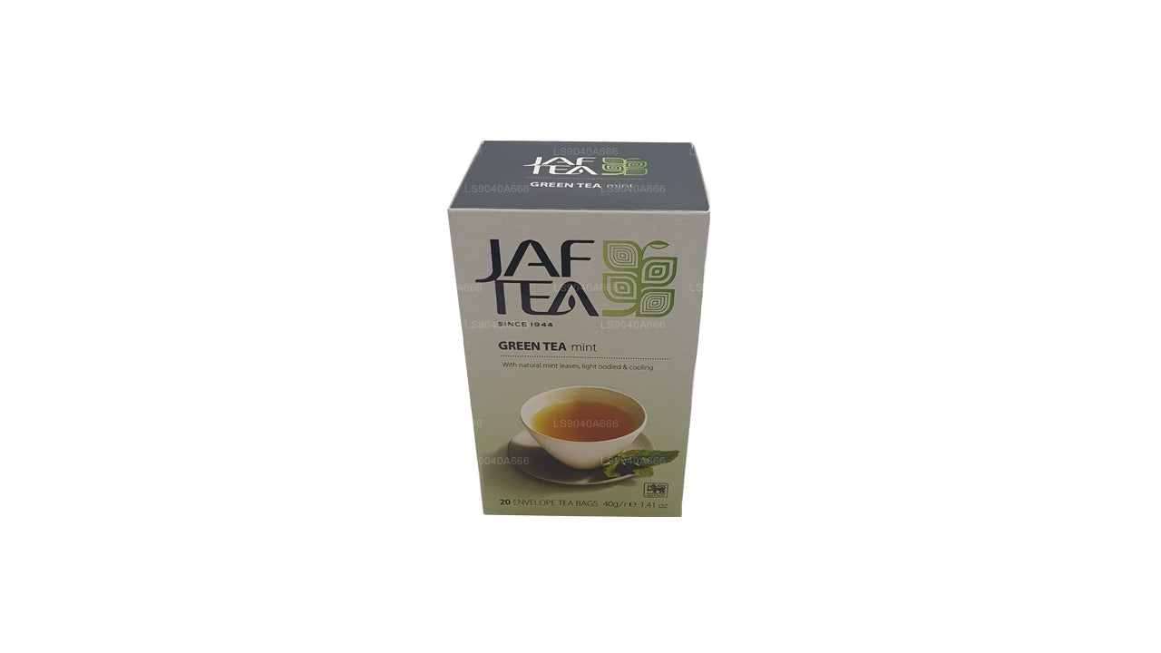 Коллекция Jaf Tea Pure Green Collection Зеленый чай, мята, фольга, конверт, чайные пакетики (40 г)
