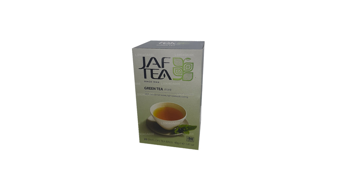 Коллекция Jaf Tea Pure Green Collection Зеленый чай, мята, фольга, конверт, чайные пакетики (40 г)