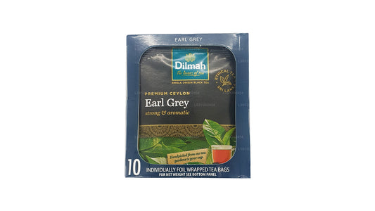 Чай Dilmah Earl Grey (20 г) 10 чайных пакетиков в индивидуальной упаковке в фольге