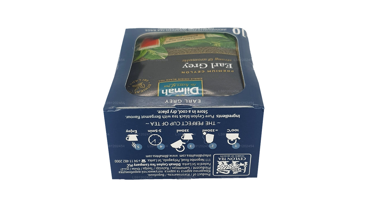 Чай Dilmah Earl Grey (20 г) 10 чайных пакетиков в индивидуальной упаковке в фольге
